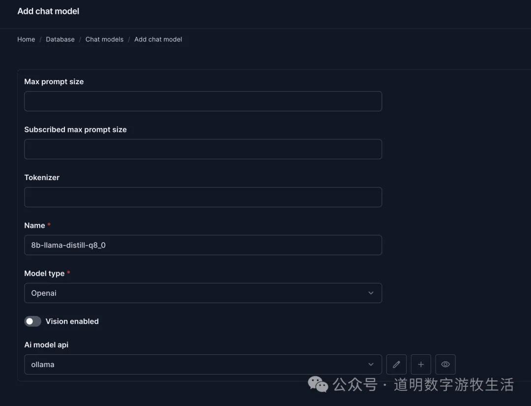 Model setup with Ollama