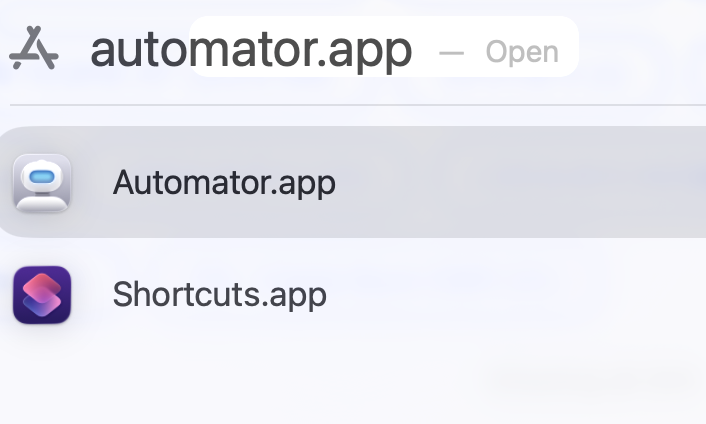 打开Automator