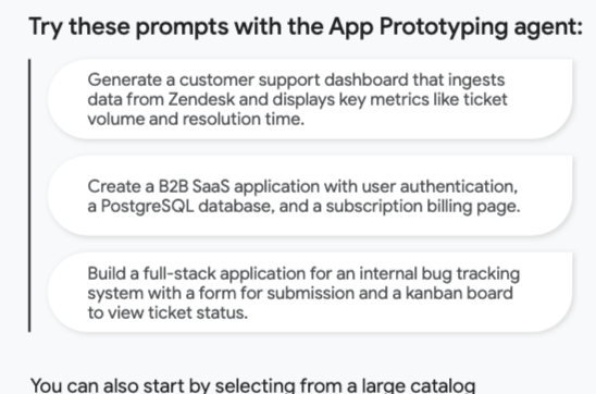 App Prototyping Agent 提示示例