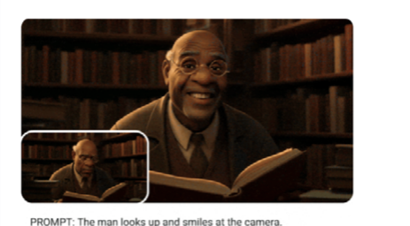 Veo/Imagen 示例：微笑的人